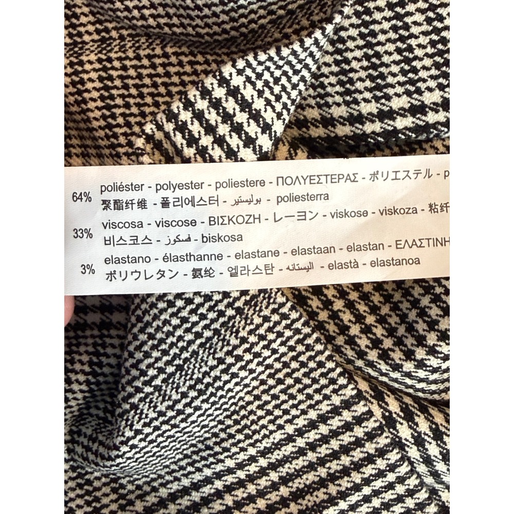 Zara TRF Glen Plaid Blazer Dress Black White Double Breasted Mini XS 7385/323 - Picture 6 of 9